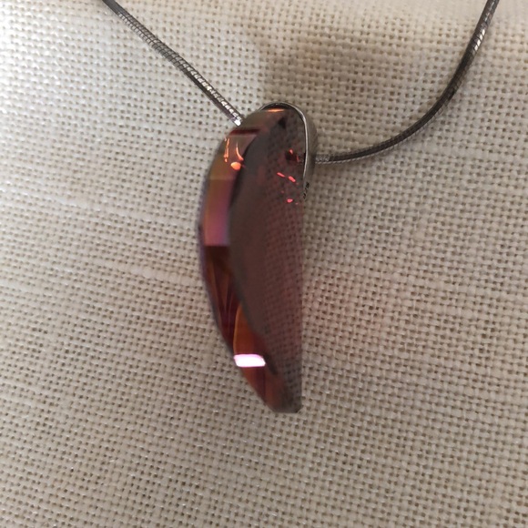 Sterling Silver Crystal Pendant Necklace and Earrings Set - Stamped: 925 ITALY - Picture 12 of 13